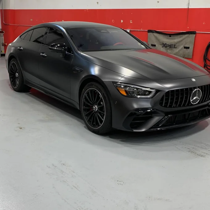 Matte gray coupe